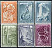 Greece #539-44 Mint Hinged Set From 1951 - Nuevos