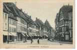 CPSM WISSEMBOURG (Bas Rhin) - Rue Nationale (nombreux Commerces) - Wissembourg