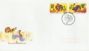 CHRISTMAS ISLAND FDC CHINESE ZODIAC YEAR OF ROOSTER SET OF 2 STAMPS DATED 04-01-2005 CTO SG? READ DESCRIPTION !! - Christmaseiland