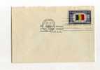 - ETATS UNIS FDC 1941/50 .  DRAPEAU DE LA BELGIQUE SUR ENVELOPPE  . CACHET 1er JOUR 14/9/43 WASHINGTON - 1941-1950