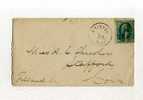 -  ETATS UNIS 1847/99 . AFFRANCHISSEMENT SIMPLE SUR ENVELOPPE . CIRCULATION INTERIEURE - Covers & Documents