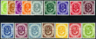 Germany 670-85 Mint Hinged Numeral Set From 1951-52 - Ongebruikt