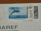TPP Timbre En Ligne Sur Lettre N° 762 Dauphin Dolphin - Dauphins