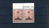 - VATICAN  POSTE AERIENNE . PAIRE DISSOCIEE . BORD DE FEUILLE - Airmail