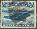 Newfoundland #40 XF Used 5c Blue Harp Seal From 1876 - 1865-1902