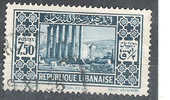GRAND LIBAN, 1930, Yvert N° 143 Obl , 7,50 P  ," Baalbek" TB, Cote 1,10 Euro - Other & Unclassified