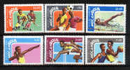 Mozambique ** YT666-71 Día Del Sello 1978: Deportes: Hockey S/césped, Fútbol, Natación, Bala, Salto/vallas, Baloncesto - Rasenhockey