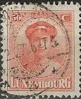 LUXEMBOURG 1921 Grand Duchess Charlotte - 50c. - Red FU - 1921-27 Charlotte De Frente