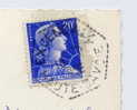 1958--cachet Hexagonal à Pointillés  --74--EXCENEVEX--sur Marianne De Muller 20f Bleu--carte Postale THONON Les Bains - Manual Postmarks