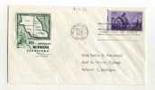 -  ETATS UNIS FDC 1951/60 . NEBRASKA TERRITORIAL CENTENNIAL . CACHET 1er JOUR NEBRASKA CITY 7/5/54 - 1951-1960