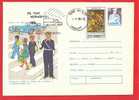 ROMANIA Postal Stationery Cover 1975. Children Cross The Pedestrian Crossing. Danger Of Accidents - Ongevallen & Veiligheid Op De Weg