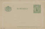 Sweden-King Gustav 5 Ore Green Unused Letter Card - Sammlungen