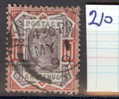 SG 210 10d Purple & Red Cat £38 - Used Stamps