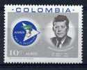 COLOMBIA 1963 J. Kennedy Yvert Cat N° Air 438  Absolutely  Perfect MNH ** - Kennedy (John F.)