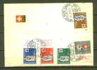 SUISSE N° 590 à 594 Obl. S/Document Postal - Covers & Documents