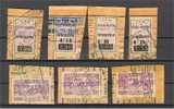 ALGERIA, GOOD GROUP RAILWAY STAMPS, ALL USED ON PIECES! - Colis Postaux