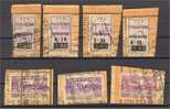 ALGERIA, GOOD GROUP RAILWAY STAMPS, ALL USED ON PIECES! - Pacchi Postali