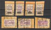 ALGERIA, GOOD GROUP RAILWAY STAMPS, ALL USED ON PIECES! - Paquetes Postales