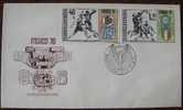 1970 CZECHOSLOVAKIA FDC 2 FIFA SOCCER WORLD CUP IN MEXICO FUSSBALL FOOTBALL - 1970 – Mexique