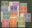 FRANCE TAXES N° 67 à 77 ** Blocs De 4 - 1859-1959 Mint/hinged