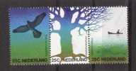 Nederland 1974 Nvph Nr 1043 A-1045 A , Mi Nr 1023 - 1025, Met Hele Lichte Plakresten, Natuur En Milieu - Ongebruikt