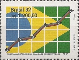 BRAZIL - BRAZILIAN PROGRAM OF QUALITY AND PRODUCTIVITY 1992 - MNH - Unused Stamps