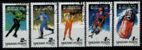 MAGYAR / CALGARY 88 / 5 VFU STAMPS / VF/ 2 SCANS . - Invierno 1988: Calgary