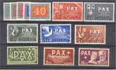 SWITZERLAND, FAMOUS SET PAX FROM 1945, F/VF MNH - Ongebruikt