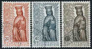 Liechtenstein #284-86 XF Used 14th Century Madonna In Wood Set From 1954 - Used Stamps