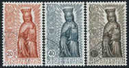 Liechtenstein #284-86 XF Used 14th Century Madonna In Wood Set From 1954 - Gebruikt