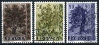 Liechtenstein #326-28 Used Tree Set From 1958 - Usati