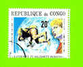 Timbre Oblitéré Used Mint Stamp Selo Carimbado REPUBLIQUE Du CONGO Conquête De La Lune 20f - Gebraucht