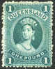 Queensland #78 Mint No Gum £1 Victoria From 1883 - Nuevos