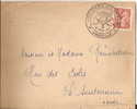 N Y&t  652 JOURNEE DU TIMBRE  De  MARSEILLE  Vers  LA SOUTERRAINEl Le 09 Décembre 1944 - Cartas & Documentos