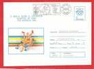 ROMANIA 1984 Postcard Stationery Cover. Los Angeles Olympics. Wrestling - Lotta