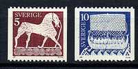 Suède ** N° 778/779 - Série Courante. Sculptures Sur Pierre - Unused Stamps