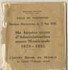 Livret Ville De VINCENNES 94 Compte Rendu De Mandat 1929 1935  Photos Divers écoles Mairie Salle Des Fêtes Rue Du Moulin - Ile-de-France