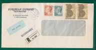 LUXEMBOURG - 1986 Window Registered Cover (2 Stamps Shorp Perf) - Covers & Documents