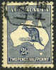 Australia #39 Used 2-1/2p Dk Blue Kangaroo From 1915 - Gebraucht