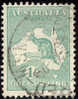Australia #42 Used 1sh Blue Green Kangaroo From 1915 - Oblitérés