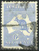 Australia #48 XF Used 6p Ultra (die II) Kangaroo From 1915 - Usati