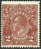 Australia #29 Mint Hinged 2p Red Brn (die I) Geo V Of 1924 - Ungebraucht