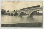 MARMANDE(47)écrite-le Pont Du Chemin De Fer, Ligne De Mont-de-Marsan-train-tachée - Nerac