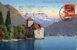 4356   Helvetia   Chateau De Chillon Et Dent Du Midi Lausanne VG 1918 - Au