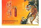 Tiger Endangered Specie    ,     Prepaid Card  , Postal Stationery - Rhinozerosse