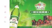 Harbin Beer Horses Carriage   ,     Prepaid Card  , Postal Stationery - Bier