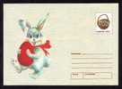 Animals,LAPINS,RABIT 2002 Cover  Stationery ,Romania. - Conigli