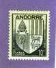 ANDORRE FRANCAIS TIMBRE N° 93 NEUF ARMOIRIES DES VALLEES - Unused Stamps