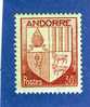 ANDORRE FRANCAIS TIMBRE N° 94 NEUF CHARNIERE ARMOIRIES DES VALLEES - Unused Stamps
