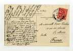 - GRANDE BRETAGNE 1911/35 . AFFRANCHISSEMENT SIMPLE SUR CP DE 1912 POUR LA FRANCE - Lettres & Documents